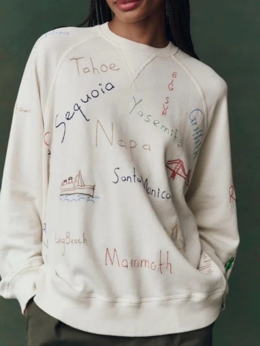 The Great Natural The Slouch Sweatshirt With Golden State Embroidery 2 Medium